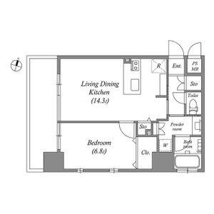 1LDK 間取り図