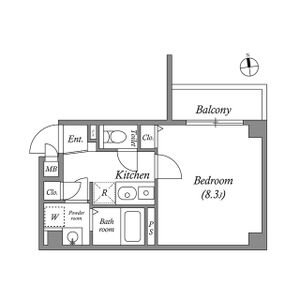 1K 間取り図