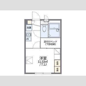 1K 間取り図
