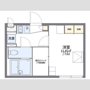 1K 間取り図