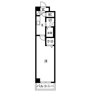 1K 間取り図