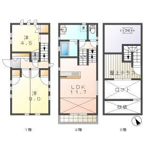 2LDK 間取り図