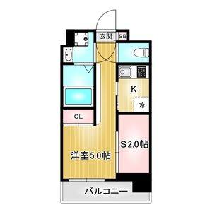 1K 間取り図