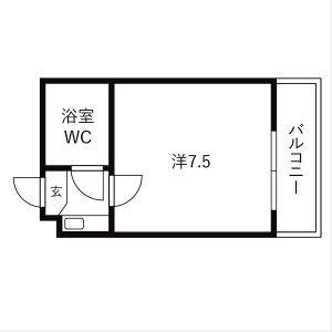1K 間取り図