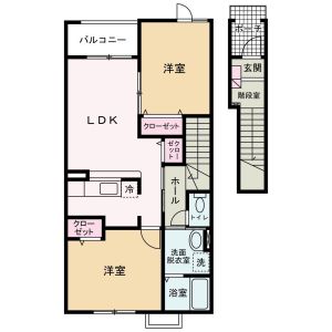 2LDK 間取り図