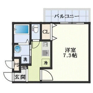 1K 間取り図