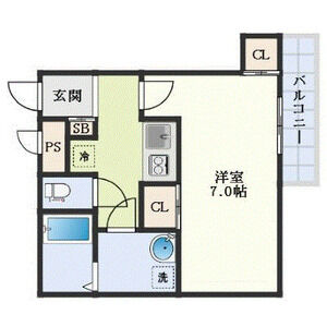 1K 間取り図