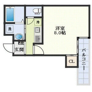 1K 間取り図