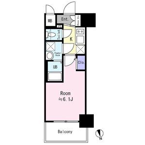 1K 間取り図