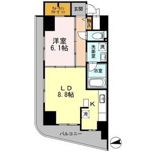 1LDK 間取り図