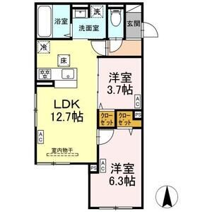 2LDK 間取り図