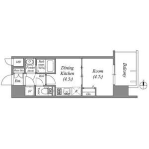 1DK 間取り図