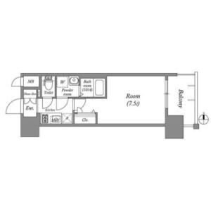 1K 間取り図