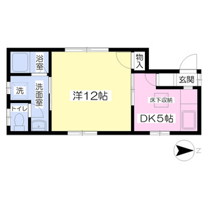 1DK 間取り図