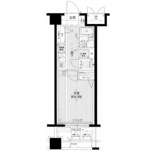 1K 間取り図