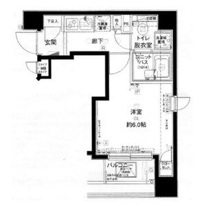 1K 間取り図