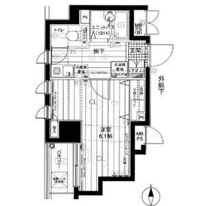 1K 間取り図