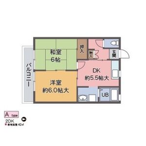 2DK 間取り図