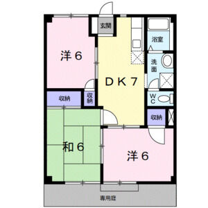 3DK 間取り図