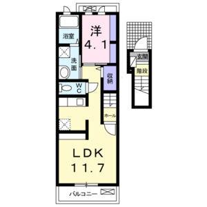 1LDK 間取り図