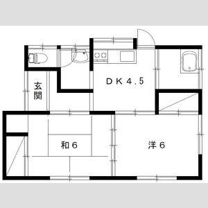 2DK 間取り図