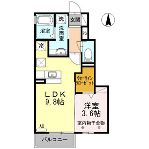 1LDK 間取り図