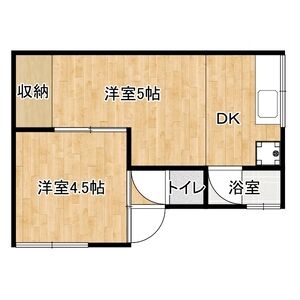 2DK 間取り図