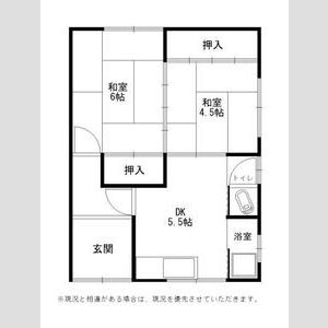 2DK 間取り図