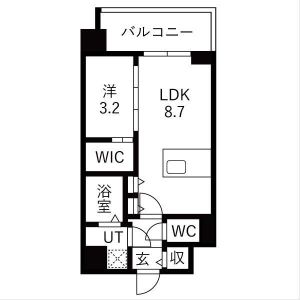 1LDK 間取り図
