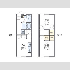2DK 間取り図