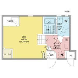 1K 間取り図