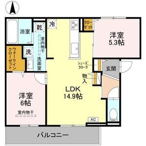 2LDK 間取り図