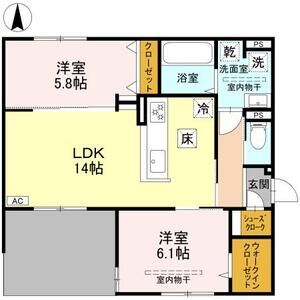 2LDK 間取り図