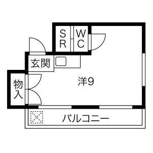 ワンルーム 間取り図