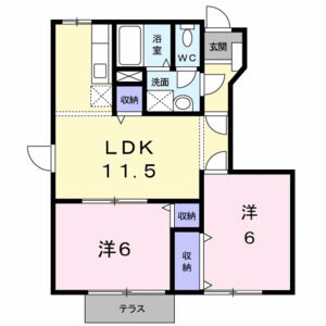 2LDK 間取り図
