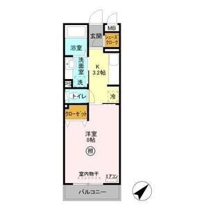 1K 間取り図