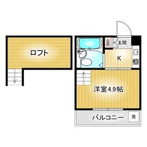 1K 間取り図