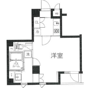 1K 間取り図