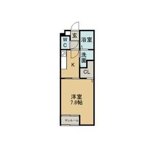 1K 間取り図