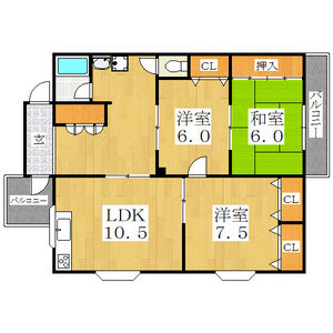 3LDK 間取り図