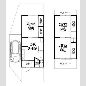 3DK 間取り図