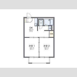 2DK 間取り図