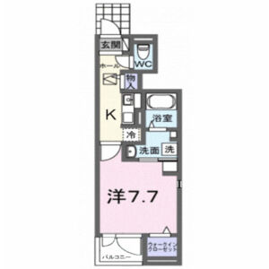 1K 間取り図