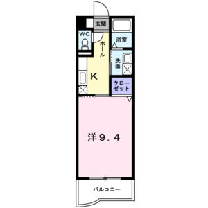 1K 間取り図