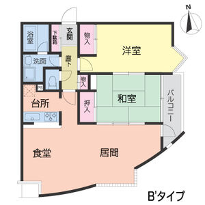2LDK 間取り図