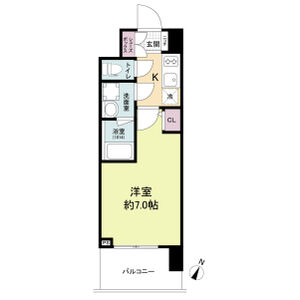 1K 間取り図