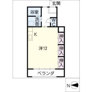 1K 間取り図