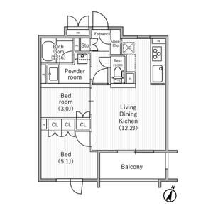 2LDK 間取り図