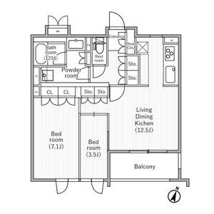 2LDK 間取り図
