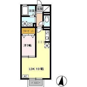 1LDK 間取り図